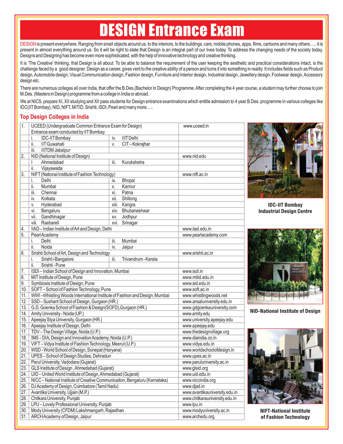 Architecture Colleges studio NICS studio NICS NATA 2010